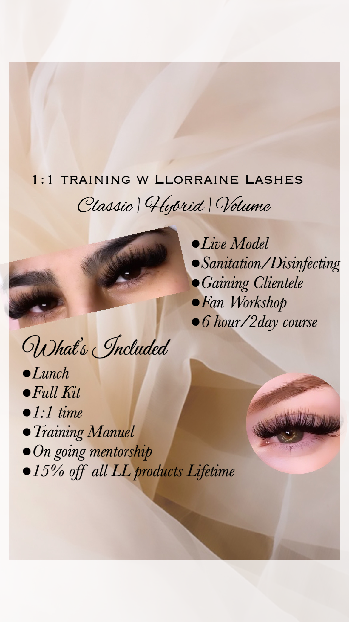 1:1 Training With Lorraine Lashes